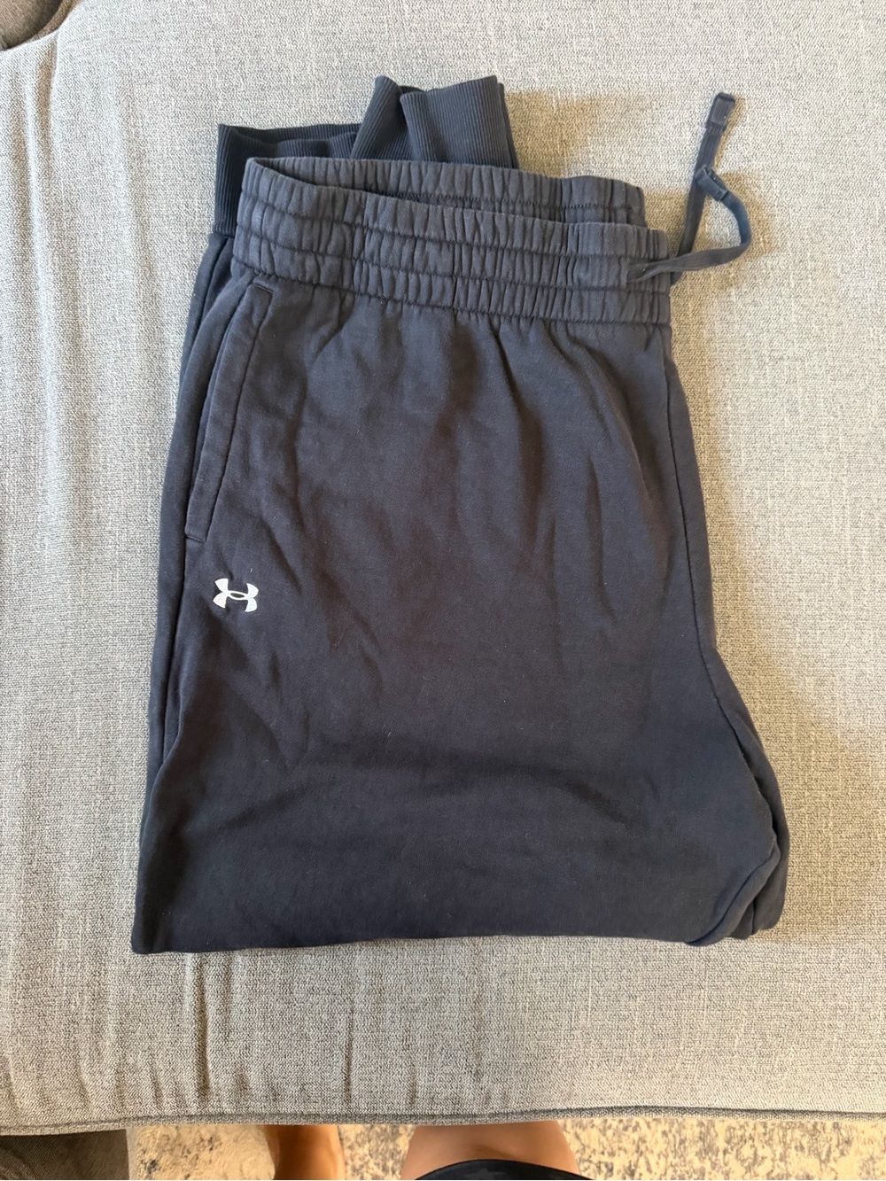 Under Armour plus size woman’s Black Jogger Sweatpants with White Logo